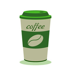 Coffee Cup - Mockup template for cafe, restaurant corporate identity design. Black, White, Brown Cardboard Coffee Cup Mockup. Vector template of disposable plastic and paper tableware for hot drinks