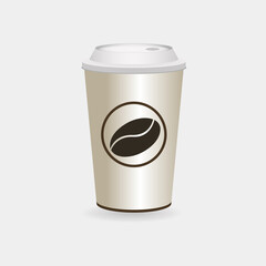 Coffee Cup - Mockup template for cafe, restaurant corporate identity design. Black, White, Brown Cardboard Coffee Cup Mockup. Vector template of disposable plastic and paper tableware for hot drinks