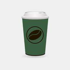 Coffee Cup - Mockup template for cafe, restaurant corporate identity design. Black, White, Brown Cardboard Coffee Cup Mockup. Vector template of disposable plastic and paper tableware for hot drinks