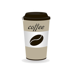 Coffee Cup - Mockup template for cafe, restaurant corporate identity design. Black, White, Brown Cardboard Coffee Cup Mockup. Vector template of disposable plastic and paper tableware for hot drinks
