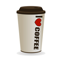 Coffee Cup - Mockup template for cafe, restaurant corporate identity design. Black, White, Brown Cardboard Coffee Cup Mockup. Vector template of disposable plastic and paper tableware for hot drinks