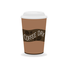 Coffee Cup - Mockup template for cafe, restaurant corporate identity design. Black, White, Brown Cardboard Coffee Cup Mockup. Vector template of disposable plastic and paper tableware for hot drinks