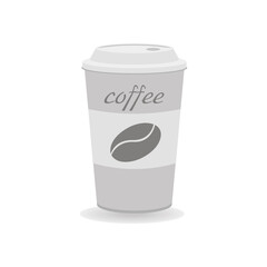 Coffee Cup - Mockup template for cafe, restaurant corporate identity design. Black, White, Brown Cardboard Coffee Cup Mockup. Vector template of disposable plastic and paper tableware for hot drinks
