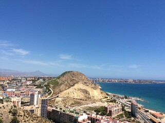 Fototapeta na wymiar Alicante beach views seaside in summer