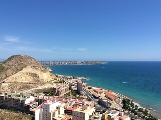 Fototapeta na wymiar Alicante beach views seaside in summer