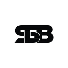 SLB letter monogram logo design vector