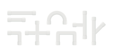 Water Pipe, Oil Pip, PVC Pipe Vector Set, PVC Piping Vector, PVC Pipe Graphic, Pipe Vector, Plumber Piping, Vector Illustration Background