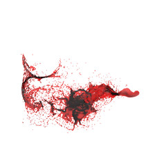 3d Illustration of a realistic bloodsplash