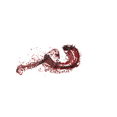 3d Illustration of a realistic bloodsplash