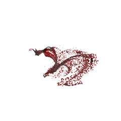 3d Illustration of a realistic bloodsplash