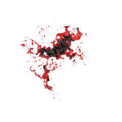 Naklejka na ściany i meble 3d Illustration of a realistic bloodsplash