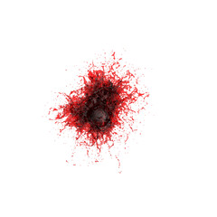 3d Illustration of a realistic bloodsplash