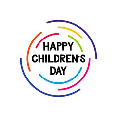 Happy International Children's Day greeting card