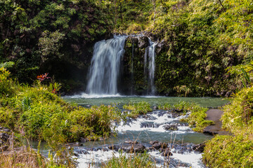 Puaa Kaa Falls On The Road to Hana, Maui, Hawaii, USA