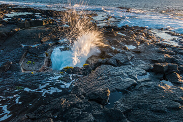 Pele's Well on The Kona Coast, Hawaii Island, Hawaii, USA