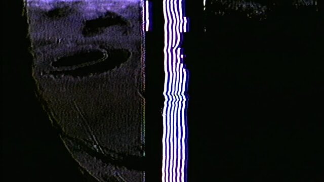Analog Video Art Multicolored Abstract Shapes Signal Distortion