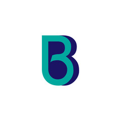 letter b alphabet abc logo isolated