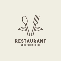 Fototapeta na wymiar Restaurant flat style design symbol logo illustration vector graphic template