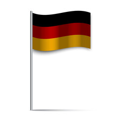 germany flag stick. World flag vector illustration. Travel concept. Vector illustration. Stock image.