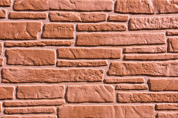 Brick wall in modern style with soft light. Japanese exterior wall cladding.
