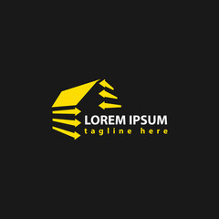 simple log woods cabin logo design vector illustration