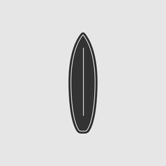 Vector Simple Isolated Surfboard Icon