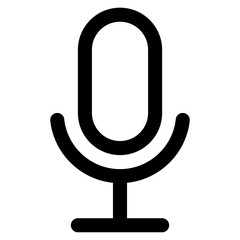 Microphone Icon Symbol on White Background