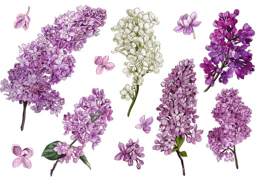 Lilac Drawing Images – Browse 284,490 Stock Photos, Vectors, and Video
