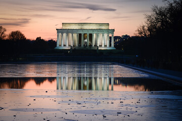 Lincoln Memorial in a winter night - Washington D.C. United States of America