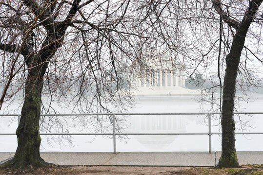 Jefferson Memorial in winter - Washington D.C. United States of America