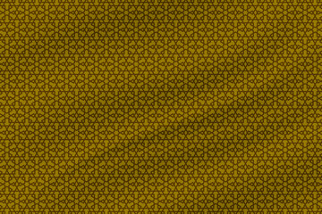  Geometric seamless pattern traditional with silk fabric texture.Gold background design for decorative,wallpaper,clothing, wrapping.Vector illustration