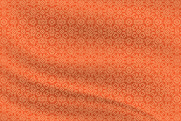  Geometric seamless pattern traditional with silk fabric texture.Circle overlapping orange background design for decorative,wallpaper,clothing,wrapping