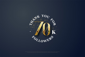 70k followers background for celebration and gratitude.