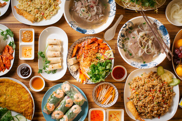 set of  Thai food