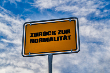 Zurück zur Normalität Wegweiser