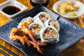 fried octopus sushi