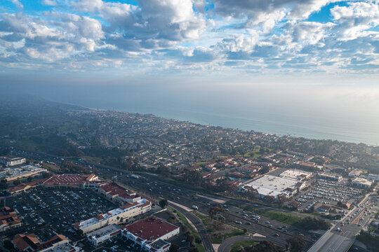 High Altitude Drone Shot of South San Clemente Coast