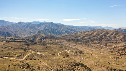 Aerial View of California Mountains in Julian, California