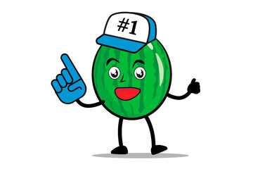 Watermelon Cartoon mascot or character is here to provide support as a supporter