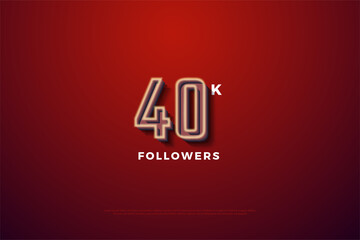 40k followers background for celebration and gratitude.