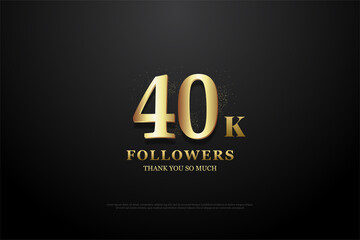 40k followers background for celebration and gratitude.