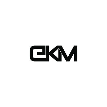 ekm letter original monogram logo design