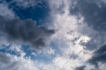 Fototapeta na wymiar Dark and blue colour combo sky