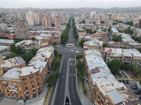 Yerevan, Republic Of Armenia,  May 26,2021 , Yerevan Mashtots Avenue