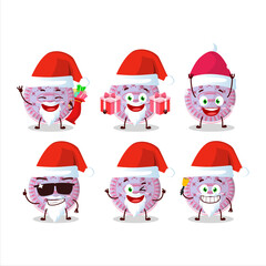 Santa Claus emoticons with strawberry biscuit cartoon character