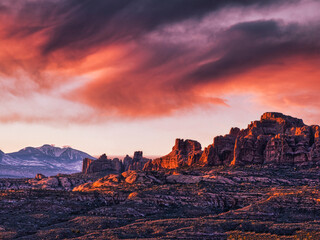 Naklejka premium wonderful scenic view in Arches National Park 