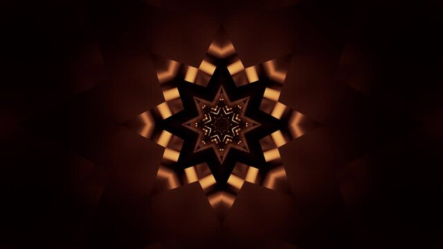 A 3D rendering of a futuristic background with geometric shapes and brown glowing neon lights