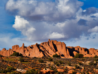 wonderful scenic view  in Arches National Park 