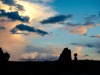 wonderful scenic view  in Arches National Park 