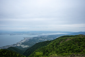 蓬莱山から眺める琵琶湖